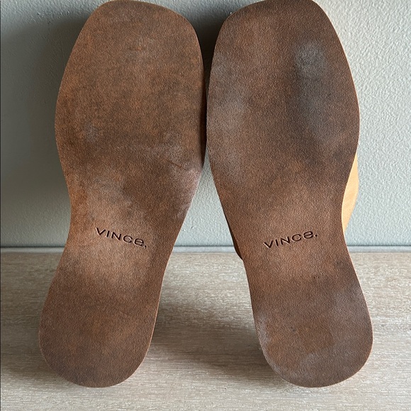 Vince Tan Leather Slide Loafers, Square Toe, minimalist, chic Women’s Size 5 - Picture 7 of 11